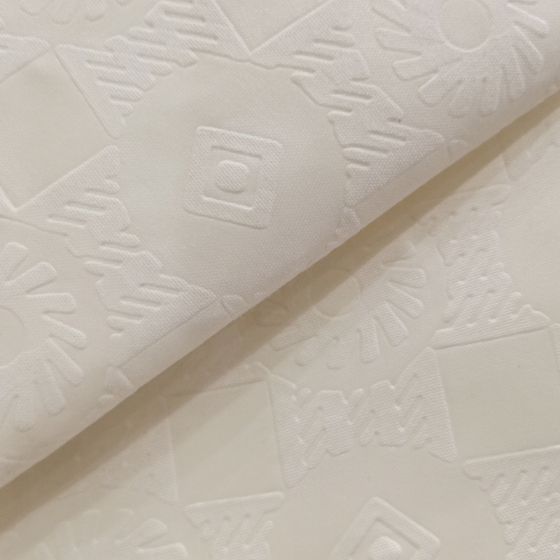 TMIE-08-2-1 kapea leveä kangas, tiheä 100 GSM räätälöity väri värjätty 3D-kohokuvioidulla polyesteripopliinikankaalla