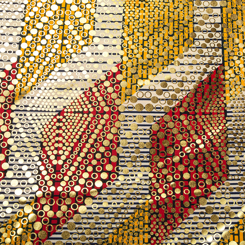 TMIE-06-6 Print Gold Bazin -kangas