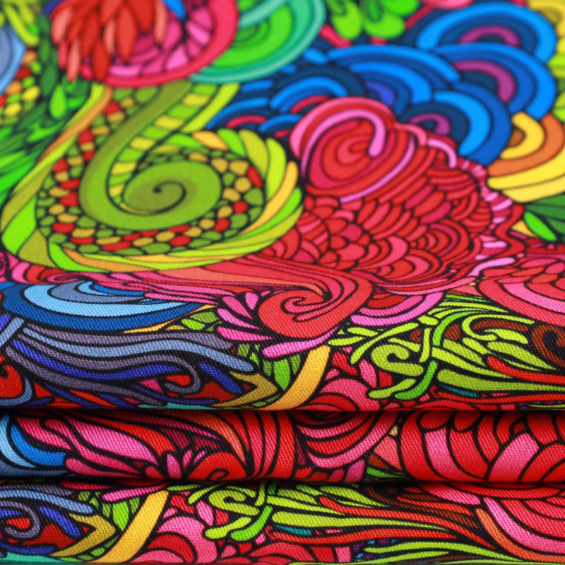 TMIE-08-3-2 115GSM polyesteriprintti Twill Poplin kangas