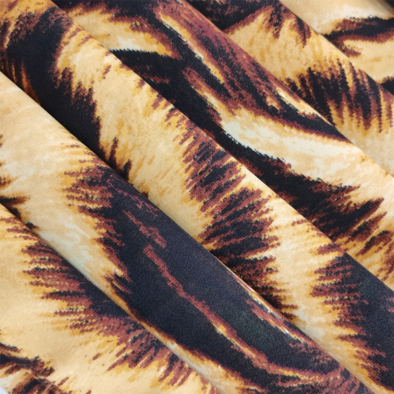 TIME-15-2 -2 150cm Leveys Kevyt Paino 110GSM 4way Stretch Print Pattern Polyesterikangas